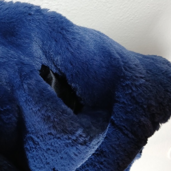 Heurueh Women's Blue Faux Fur Cropped Jacket size XS - Picture 6 of 12